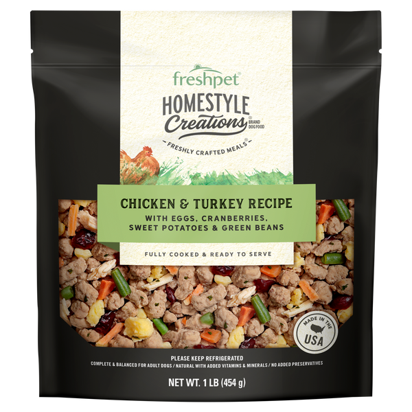 Freshpet Homestyle Creations Chicken & Turkey Recipe Refrigerated Dog Food