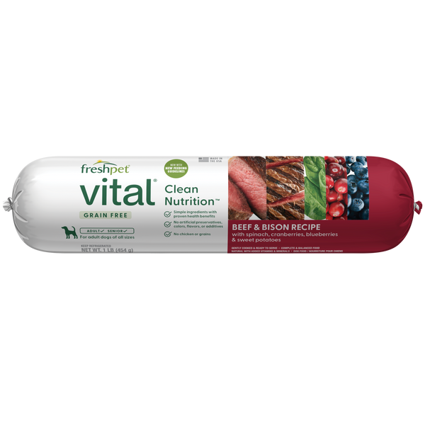 Freshpet Vital Grain Free Beef & Bison Recipe Roll