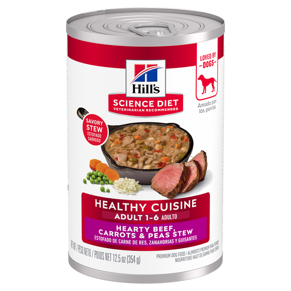 Hill's Science Diet Adult Healthy Cuisine Hearty Beef, Carrots & Peas Stew Wet Dog Food