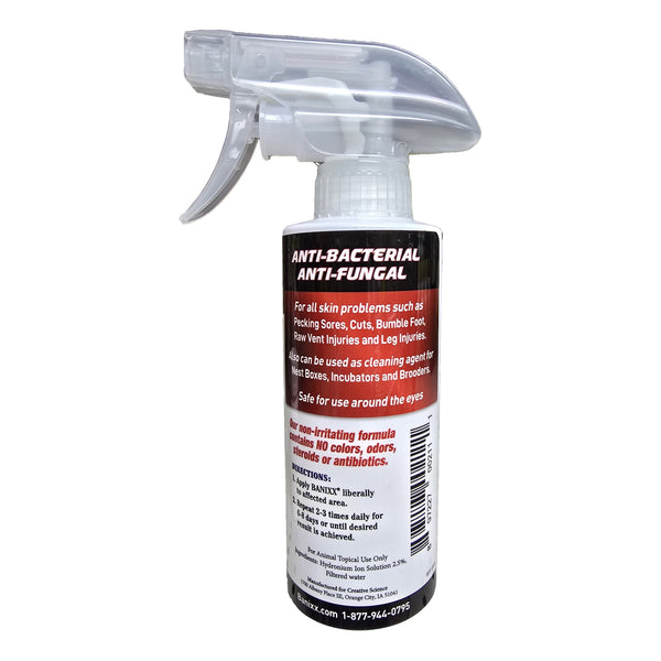 Banixx for Chixx spray back label with uses and directions
