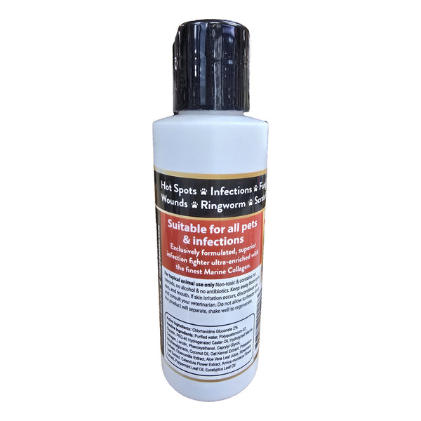 Banixx Wound Care Cream back label with uses and ingredients