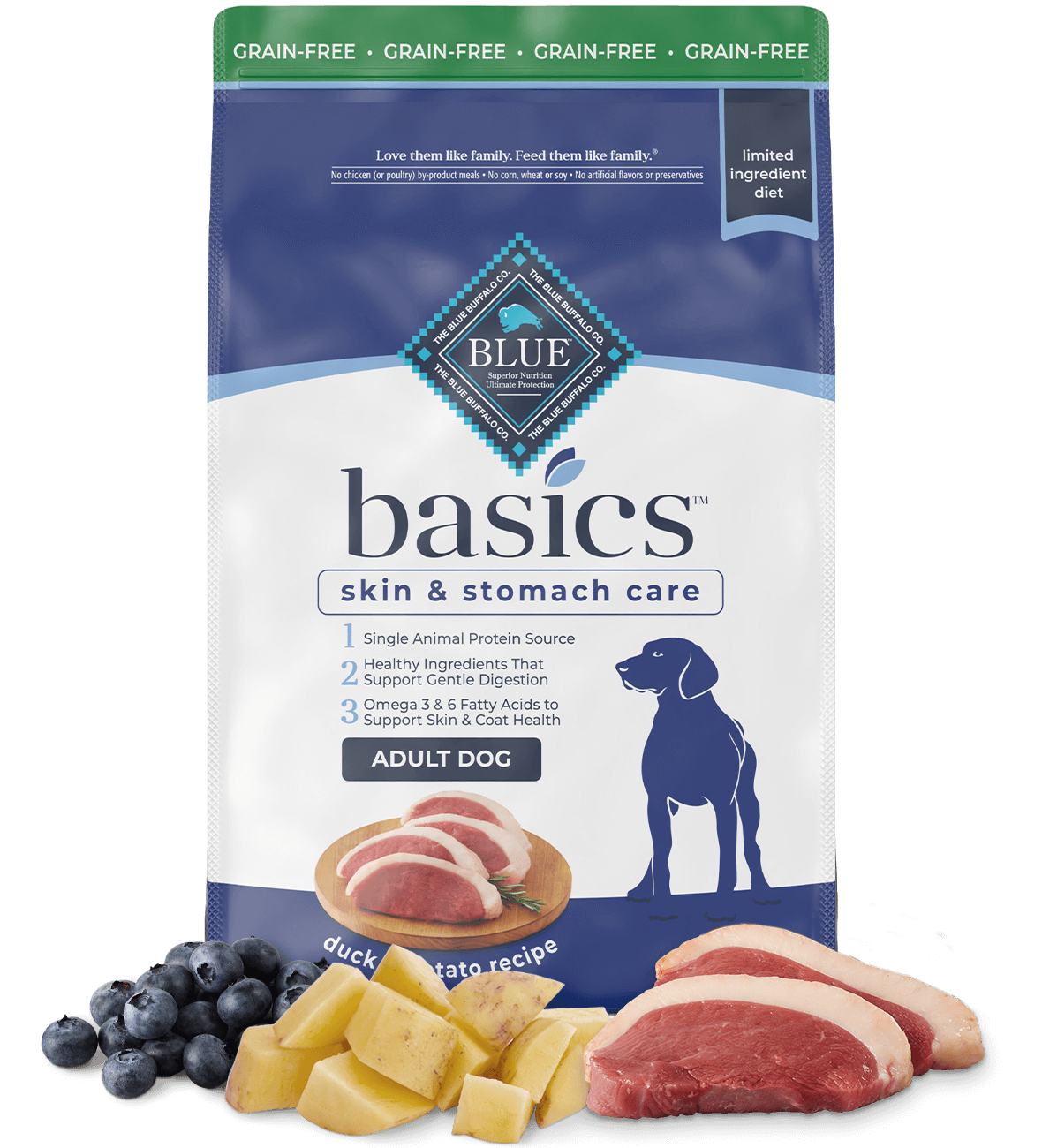 Blue Buffalo Basics Grain Free Duck Dry Dog Food