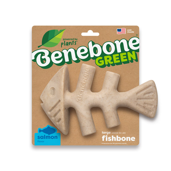 Benebone Green Fishbone Jack Salmon Dog Chew, additional view 2