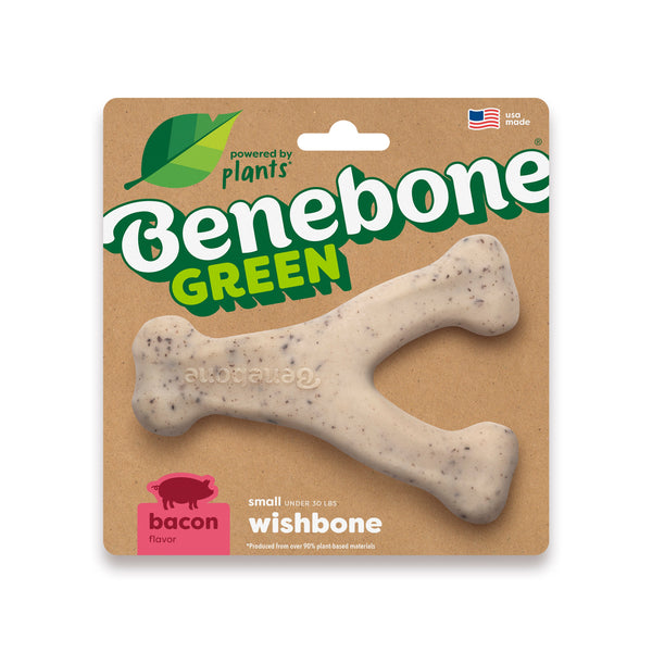 Benebone Green Wishbone Bacon Dog Chew
