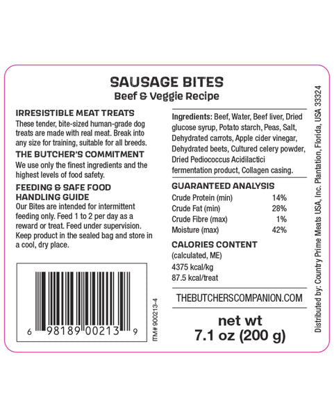The Butcher's Companion Sausage Bites Dog Treats, additional view 3
