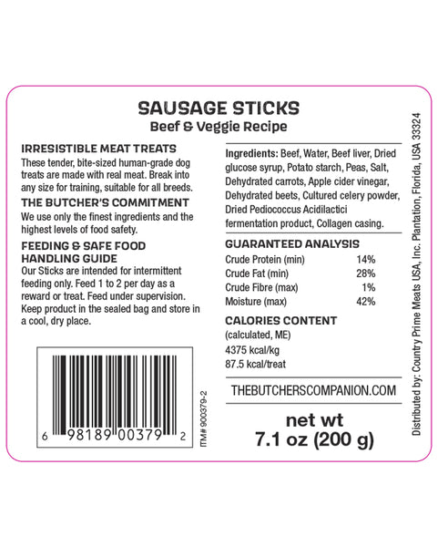 The Butcher's Companion Sausage Sticks Dog Treats, additional view 3