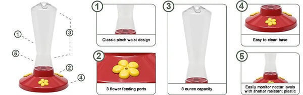 Perky Pet Plastic Hummingbird Nectar Feeder