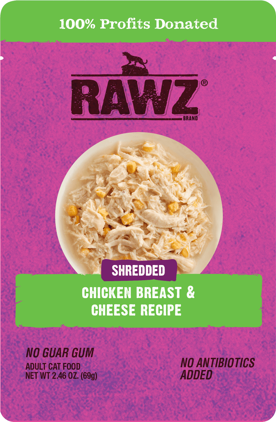 RAWZ Shredded Chicken Breast & Cheese Wet Cat Food Pouch