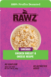 RAWZ Shredded Chicken Breast & Cheese Wet Cat Food Pouch