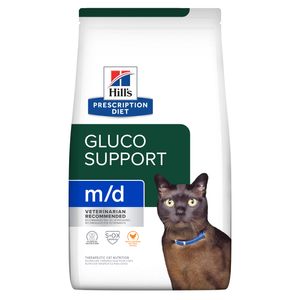 Hill's Prescription Diet M/D Gluco Support Chicken Flavor Dry Cat Food