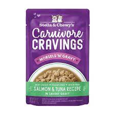 Stella & Chewy's Carnivore Cravings Salmon & Tuna Morsels in Gravy Recipe Wet Cat Food