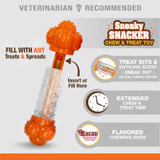 Nylabone Sneaky Snacker Bacon Chew & Treat Dog Chew Toy