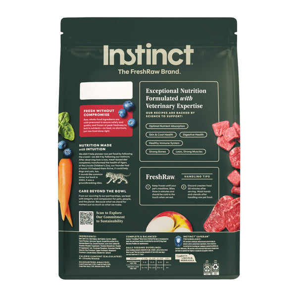 Instinct FreshRaw Bites Grass-Fed Beef Recipe Frozen Dog Food