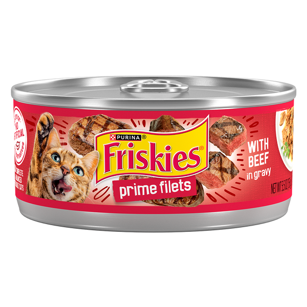 Friskies Prime Filets in Gravy Wet Cat Food 5.5 oz, Case of 24