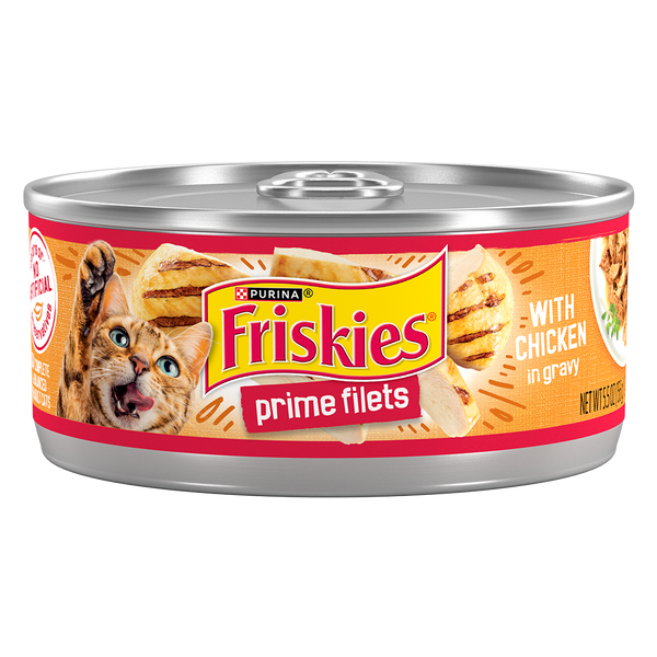 Friskies Prime Filets in Gravy Wet Cat Food 5.5 oz, Case of 24, additional view 1