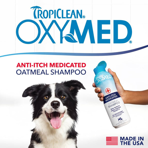 TropiClean OxyMed Medicated Anti-Itch Shampoo, Oatmeal, 20 oz, additional view 2