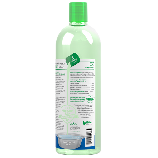 TropiClean Fresh Breath Max Strength Dental Water Additive for Dogs, additional view 1