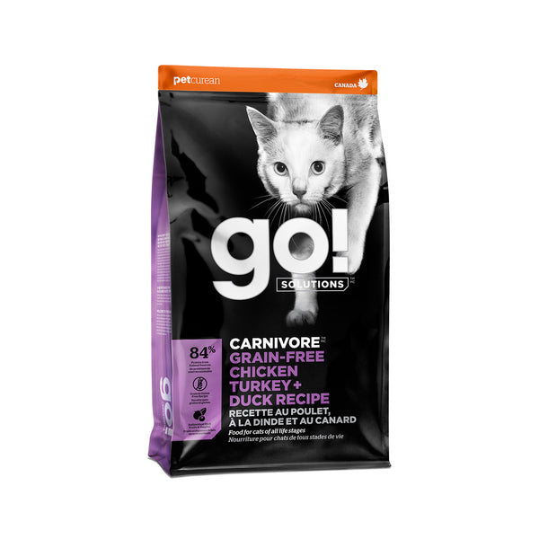 GO! Solutions Carnivore Grain-Free Chicken, Turkey + Duck Recipe Dry Cat Food (Special Order)