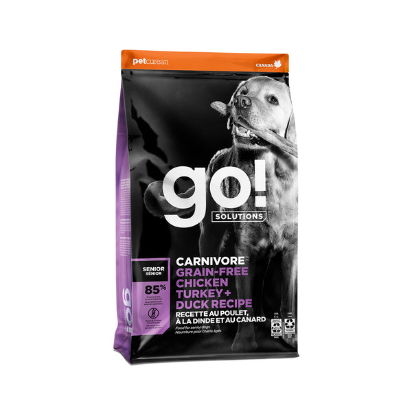 GO! Solutions Carnivore Chicken, Turkey + Duck Grain-Free Senior Dog Food (Special Order)