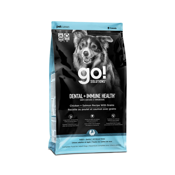 Petcurean GO! Solutions Dental + Immune Health Chicken & Salmon Dry Dog Food