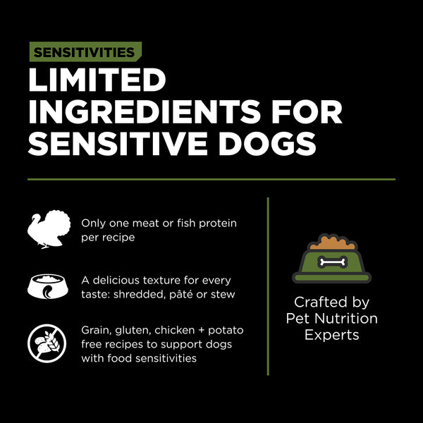GO! Solutions Sensitivities Limited Ingredient Grain-Free Shredded Turkey Recipe Wet Dog Food, additional view 3