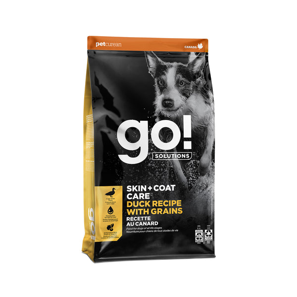 GO! Solutions Skin + Coat Care Duck Recipe with Grains Dry Dog Food