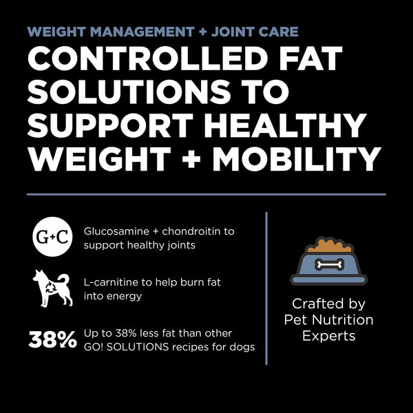 GO! Solutions Weight Management + Joint Care Chicken Grain-Free Dry Dog Food, additional view 3