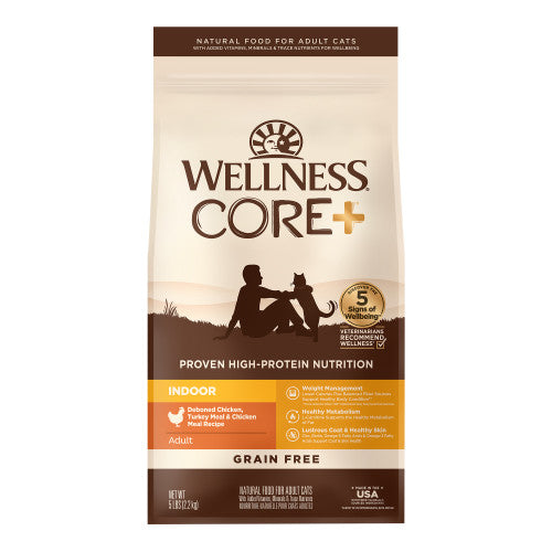 Wellness Core+ Indoor Chicken, Turkey Meal, Chicken Meal Dry Cat Food