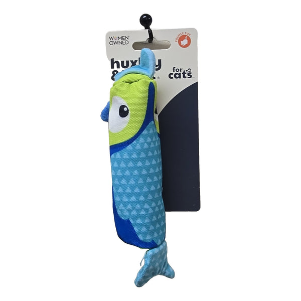 Huxley & Kent Parakeet Nipper catnip cat toy, blue and green