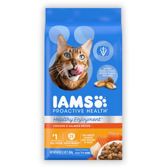 Iams Healthy Enoyment Adult Chicken & Salmon Dry Cat Food