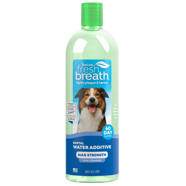 TropiClean Fresh Breath Max Strength Dental Water Additive for Dogs
