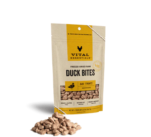 Vital Essentials Freeze-Dried Raw Duck Bites Dog Treats
