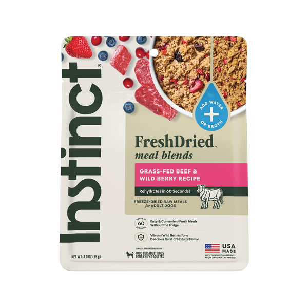 Instinct FreshDried Meal Blends Beef & Wild Berries Blend Freeze-Dried Dog Food