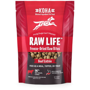 KOHA Freeze-Dried Raw Bites Beef Entrée, Topper or Treat for Dogs