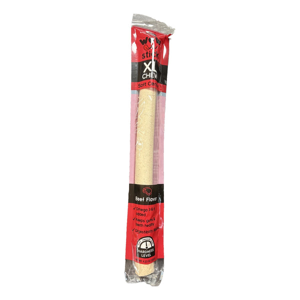 Lennox Wow Stick XL Soft Center Beef dog chew, front of package