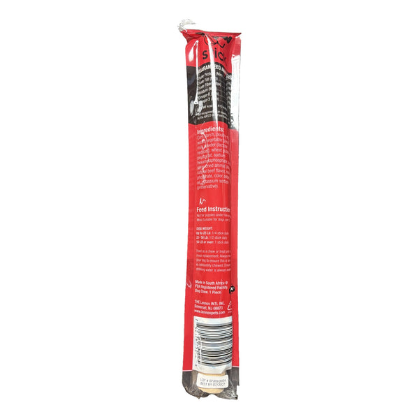 Lennox Wow Stick XL Soft Center Beef, back of package with feeding guide