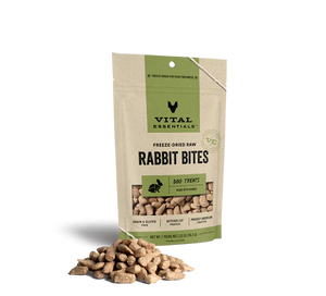 Vital Essentials Freeze-Dried Raw Rabbit Bites Dog Treats