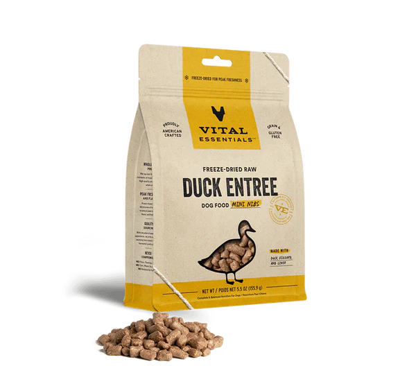 Vital Essentials Freeze-Dried Raw Mini Nibs Duck Entree