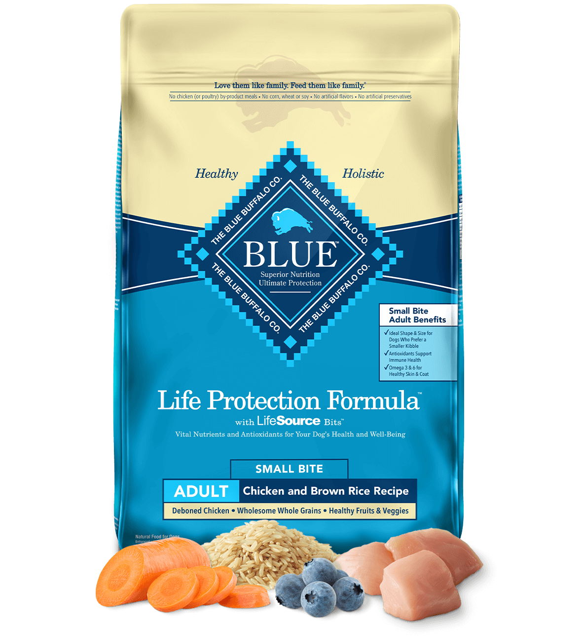 Blue Buffalo Life Protection Small Bites Chicken & Brown Rice Recipe Adult Dry Dog Food