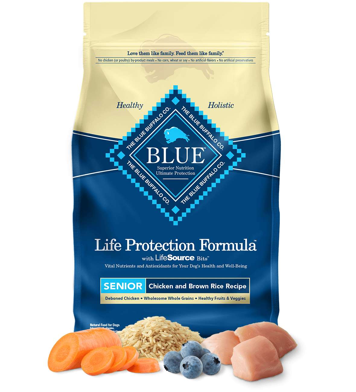 Blue Buffalo Life Protection Chicken & Brown Rice Recipe Senior Dry Dog Food