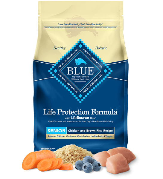 Blue Buffalo Life Protection Chicken & Brown Rice Recipe Senior Dry Dog Food