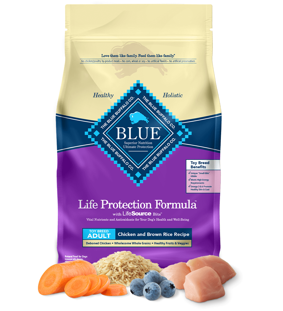 Blue Buffalo Life Protection Chicken & Brown Rice Recipe Adult Toy Breed Dry Dog Food