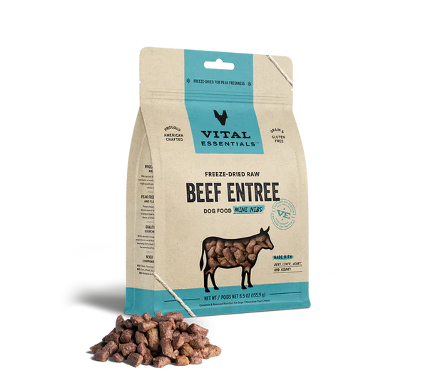 Vital Essentials Freeze-Dried Raw Mini Nibs Beef Entree