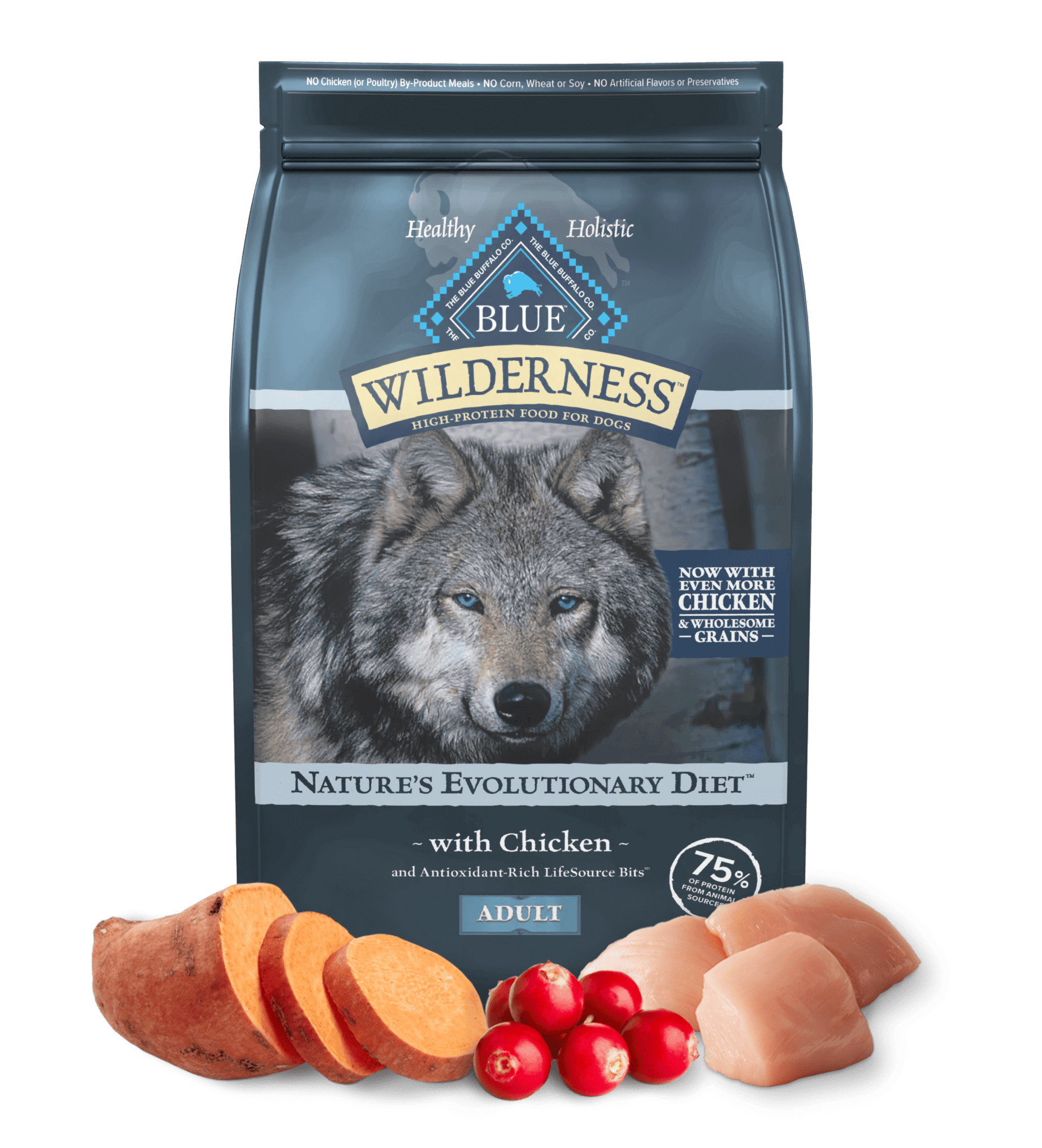 Blue Buffalo Wilderness Grain Free Chicken Recipe Adult Dry Dog Food