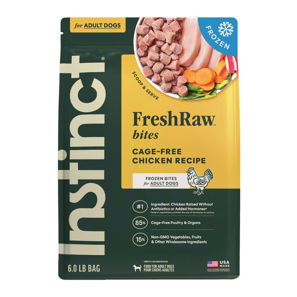 Instinct FreshRaw Bites Cage-Free Chicken Recipe Frozen Dog Food