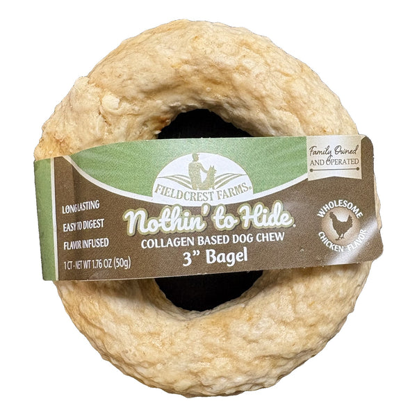 Nothin' to Hide 3 inch chicken bagel collagen dog chew