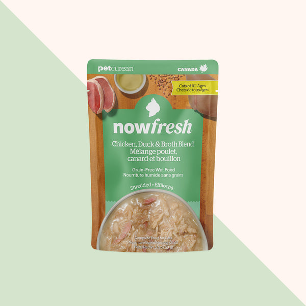 Petcurean Now Fresh Wet Cat Food Pouches 2.5 oz, Case of 24
