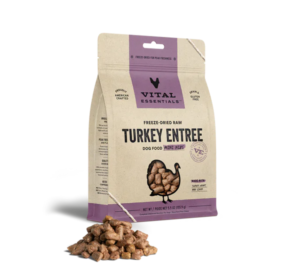 Vital Essentials Freeze-Dried Raw Mini Nibs Turkey Entree