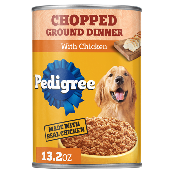 Pedigree Chopped Ground Dinner Wet Dog Food 13.2 oz, Case of 12, additional view 1