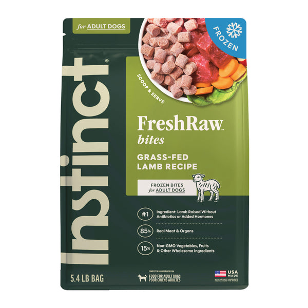 Instinct FreshRaw Bites Grass-Fed Lamb Recipe Frozen Dog Food